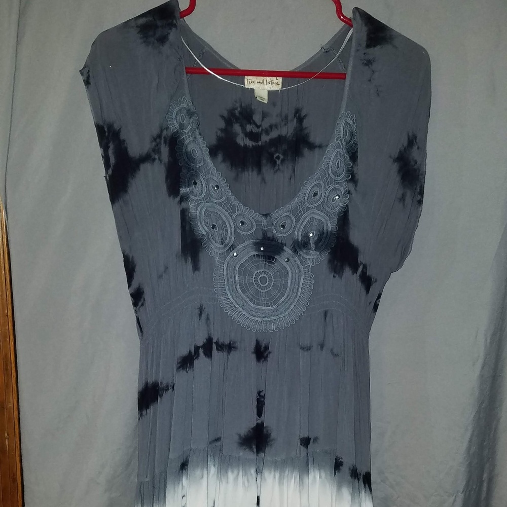 One World Grey and White Ombre Dress